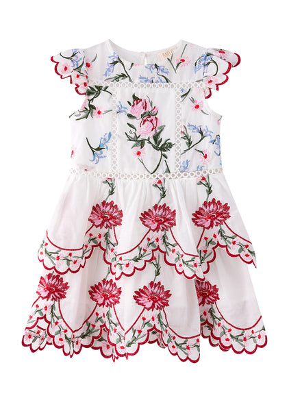 Marlo Kids Maisie Embroidered Frill Dress (Baby)