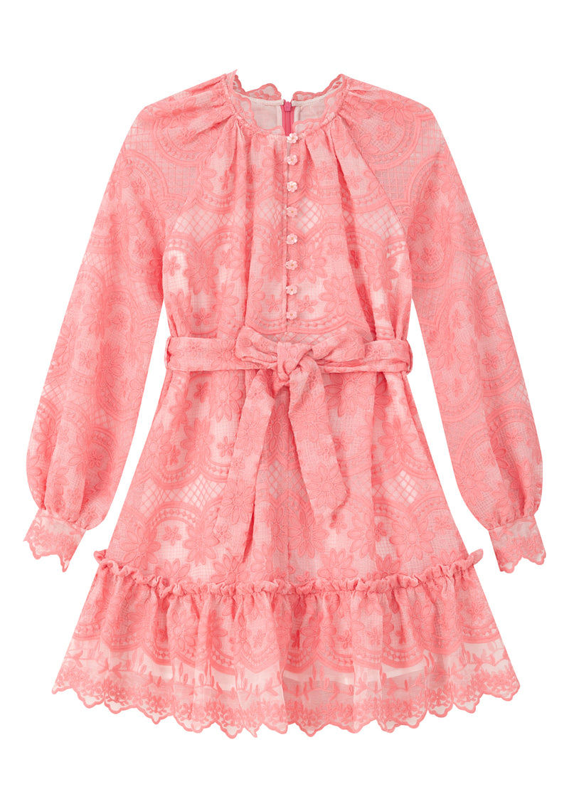 Marlo Kids | Kaia Lace Embroidered Mini Dress Marlo Kids | Kaia Lace Embroidered Mini Dress