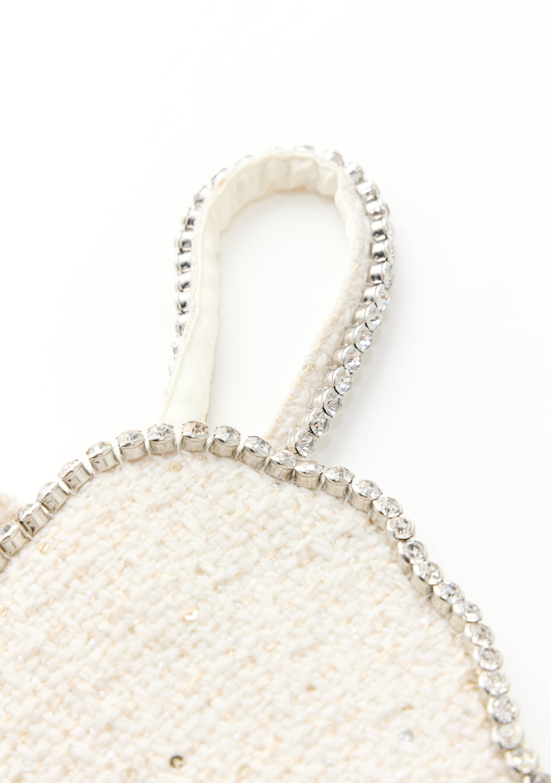 Odelia Heart-Shaped Tweed Top