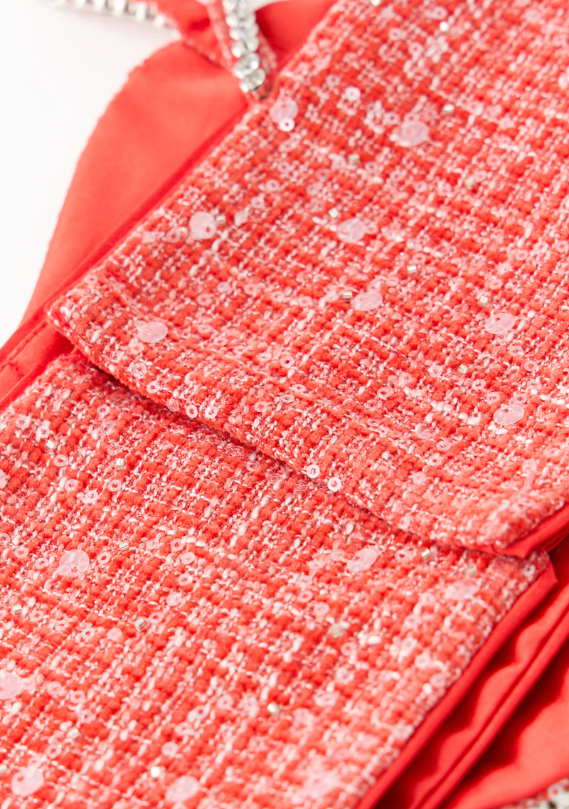 Odelia Heart-Shaped Tweed Top