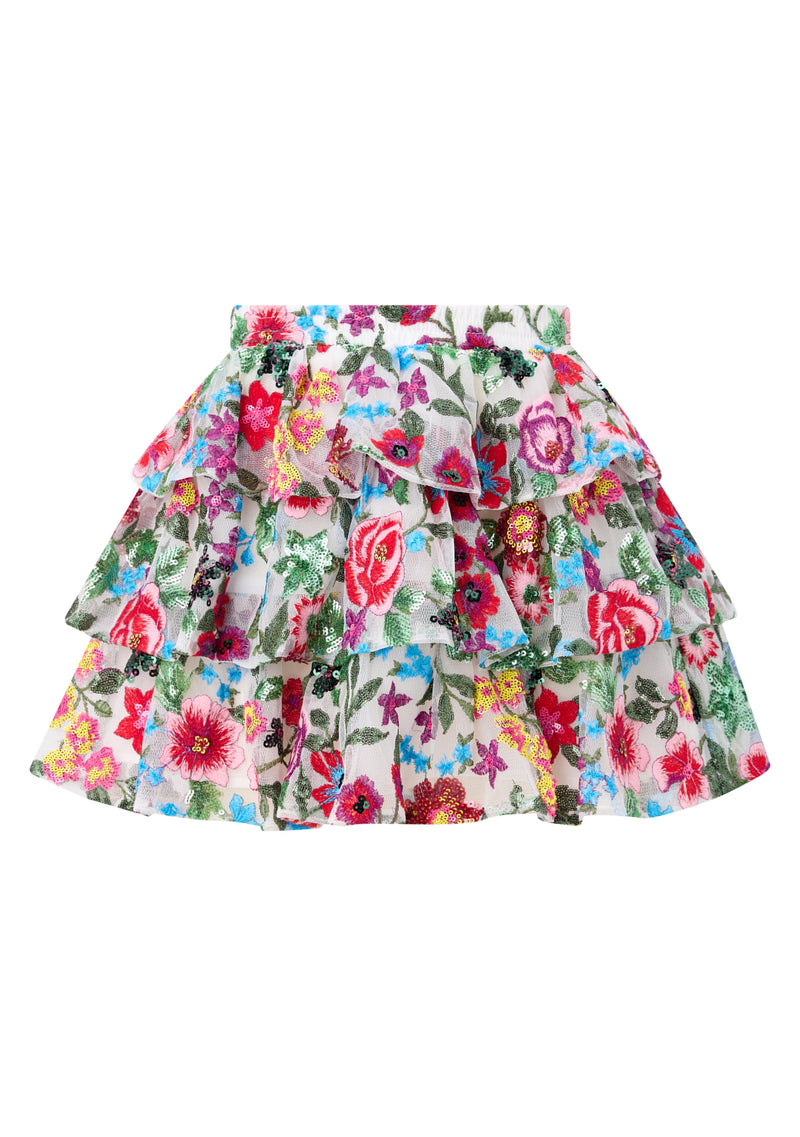 Myla Embroidered Mini Skirt