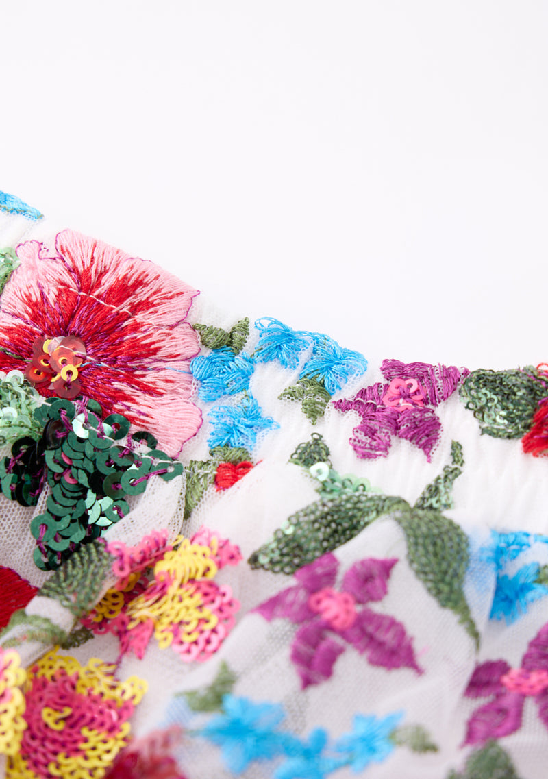 Myla Embroidered Mini Skirt