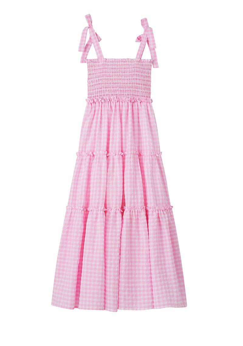 Gingham Cotton Maxi Dress