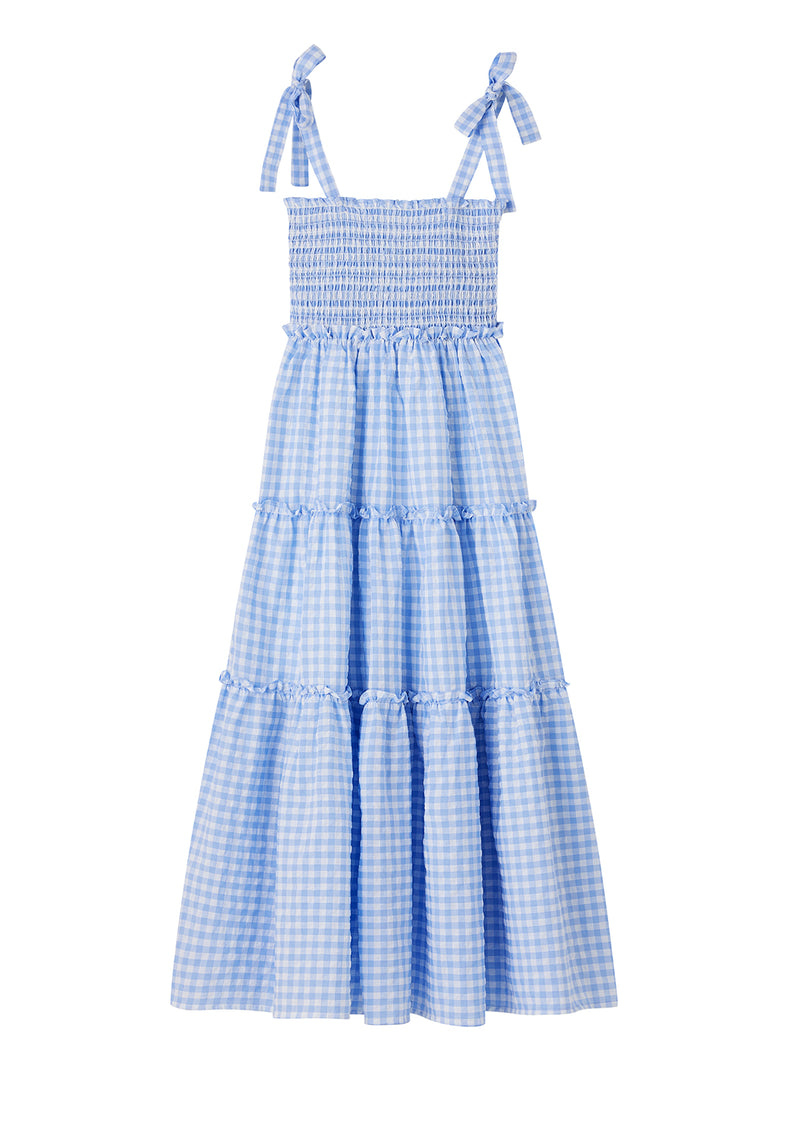 Gingham Cotton Maxi Dress