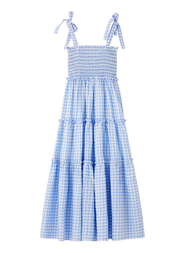 Gingham Cotton Maxi Dress