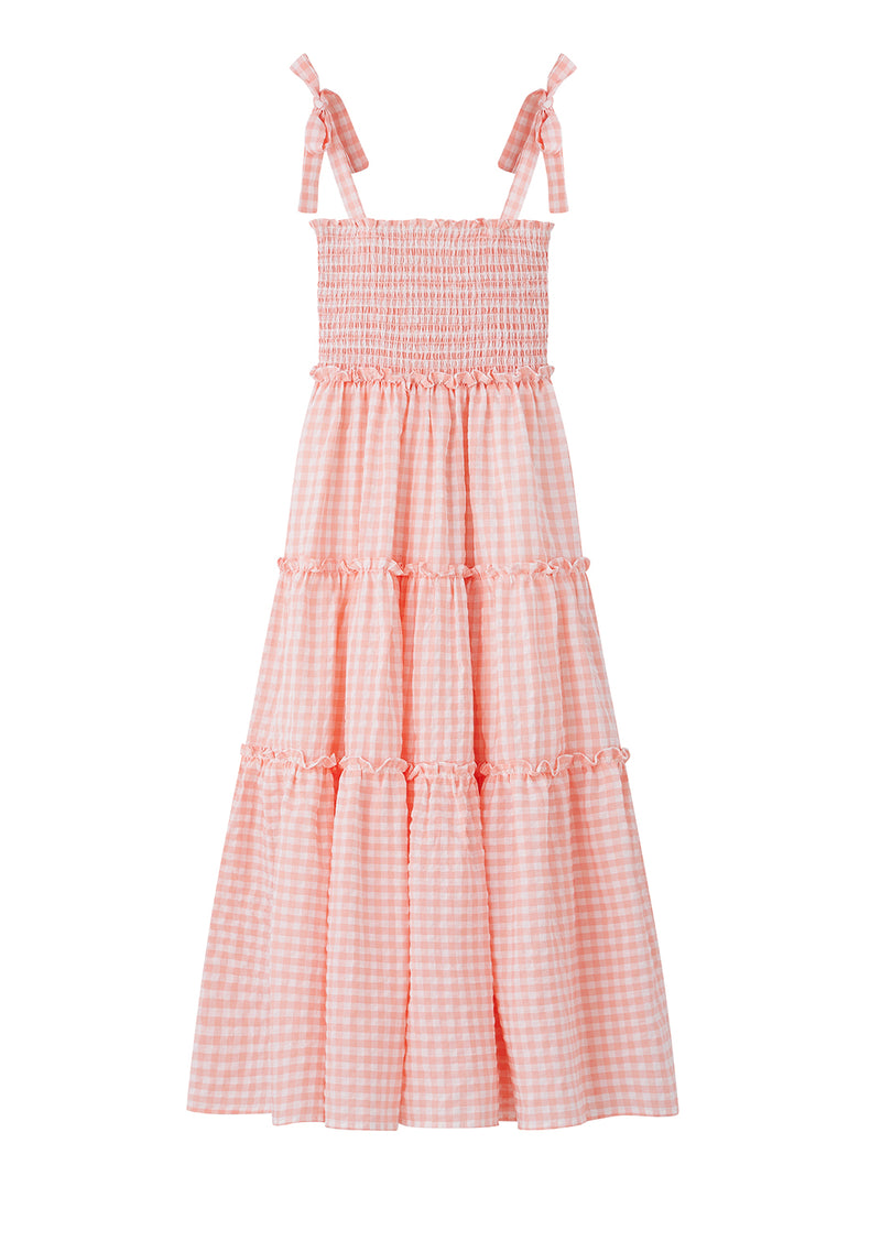 Gingham Cotton Maxi Dress