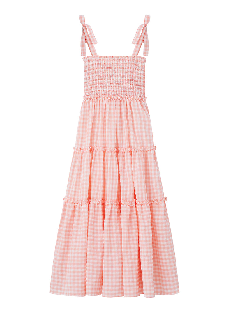 Gingham Cotton Maxi Dress