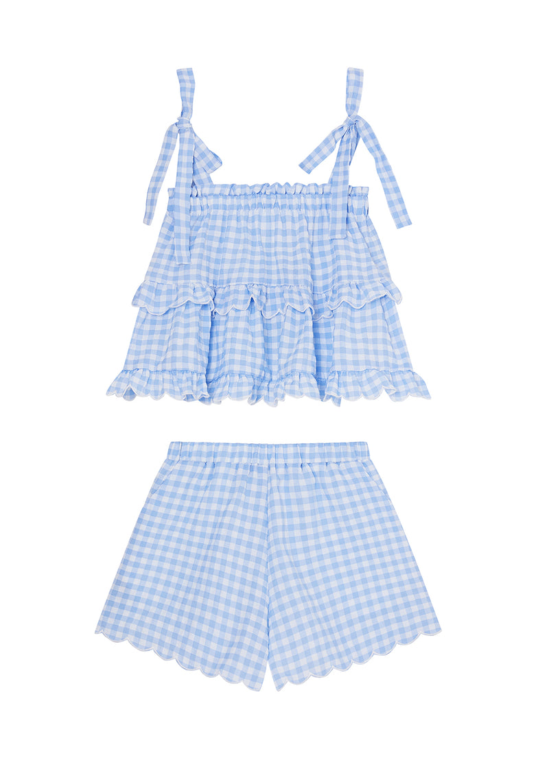 Gingham Cotton Shorts