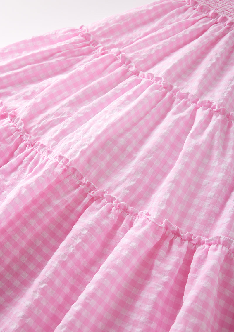 Gingham Cotton Maxi Dress