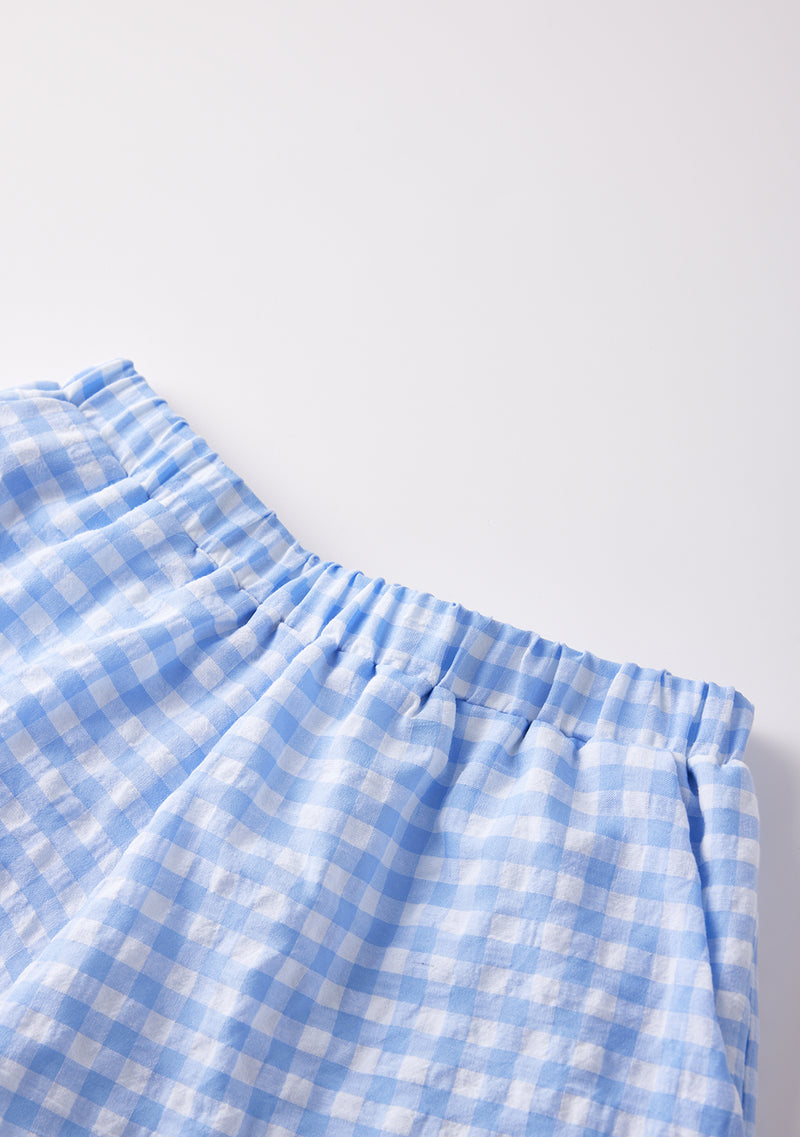 Gingham Cotton Shorts