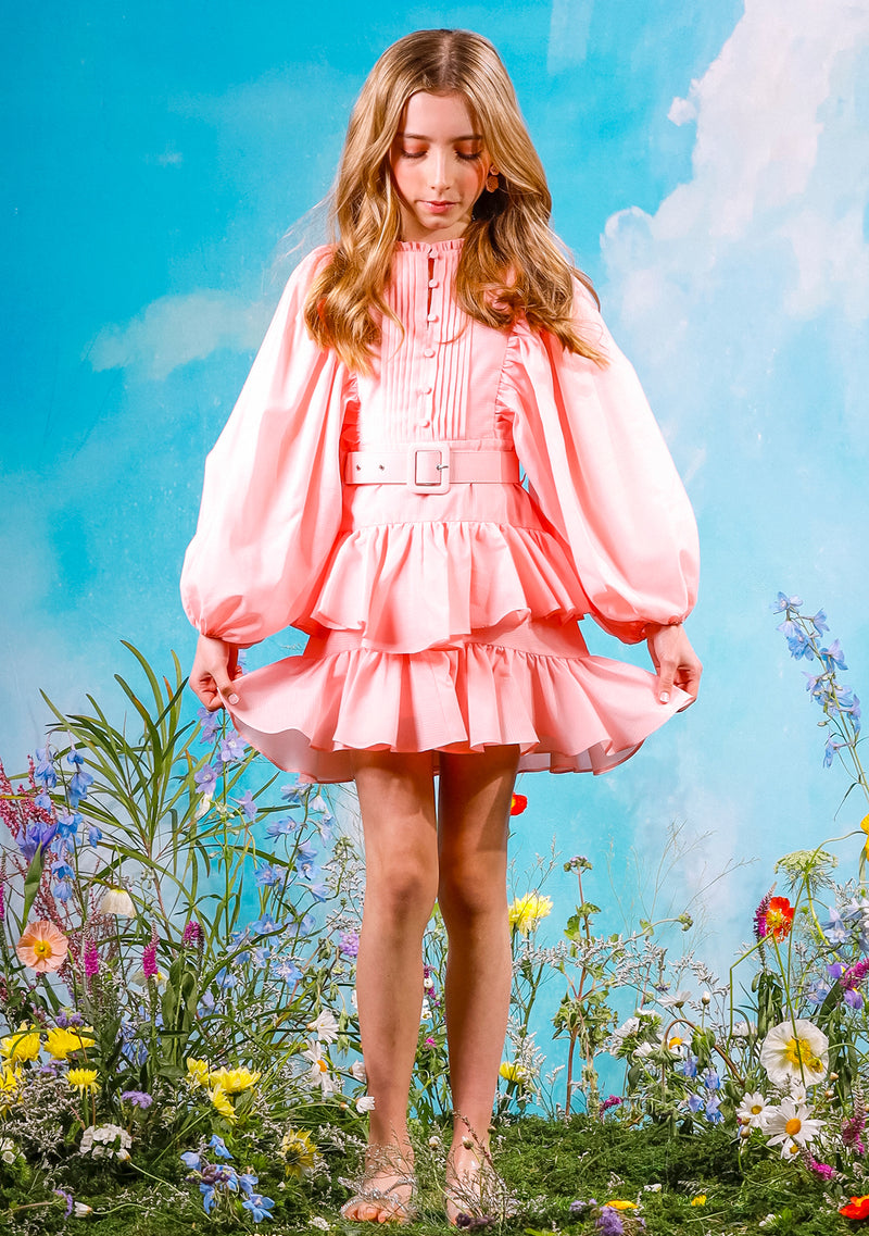 mabel pink dress Vestido Maxi Fruncido Mabel Strapless - Rosa/Combinado