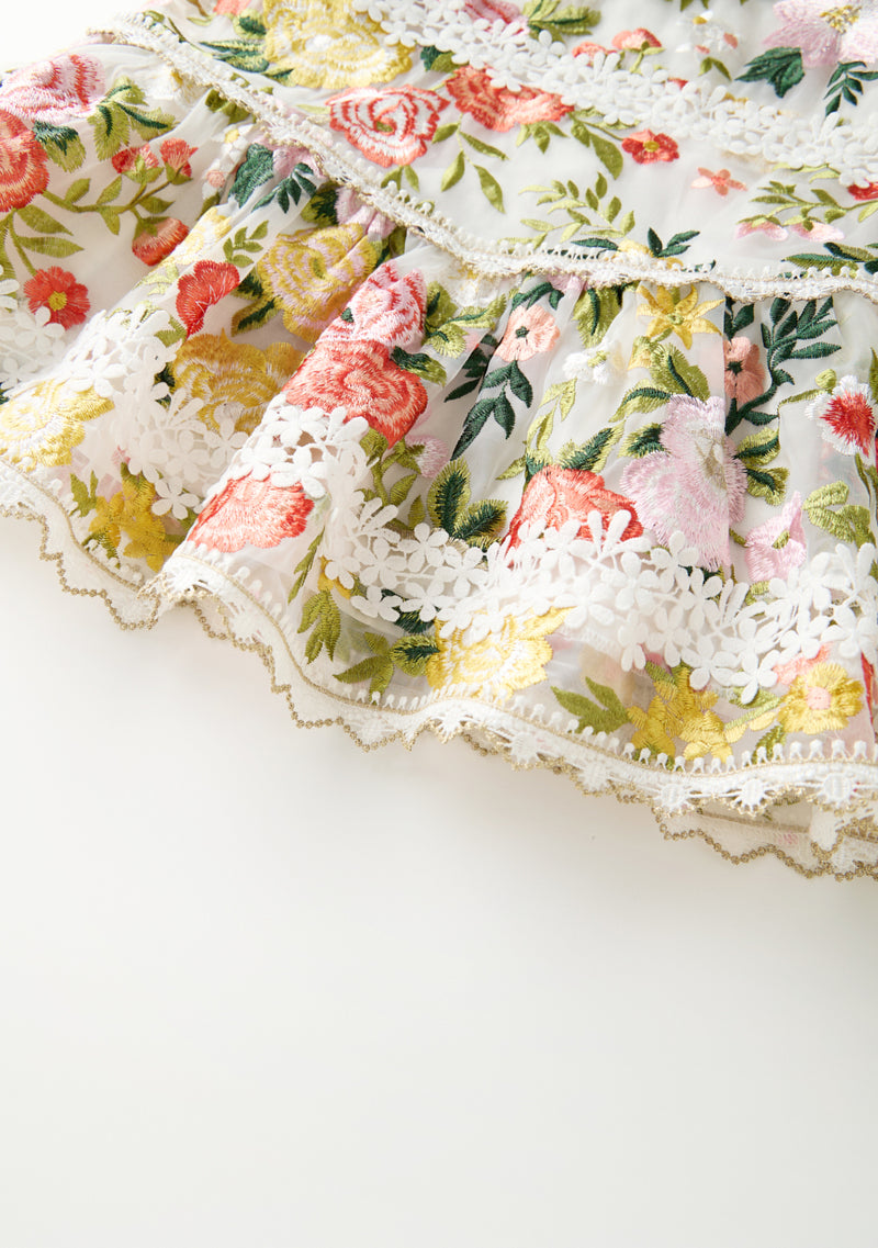 Allure Embroidered Sleeve Mini Dress