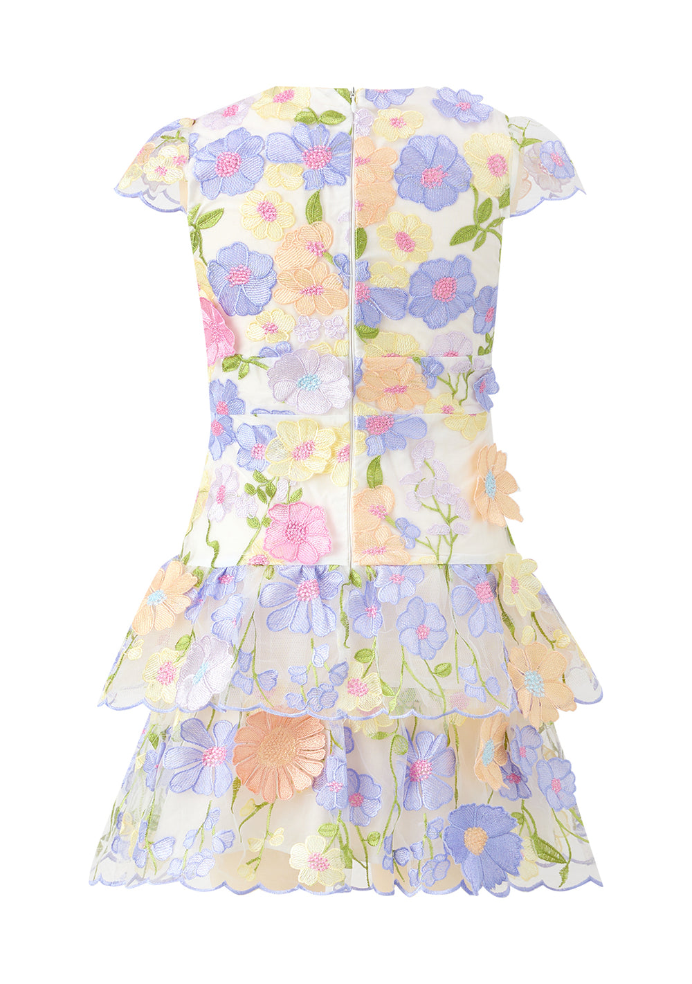 amara embroidered jersey dress Hale Bob Women's Amara Embroidered Midi Dress - Natural