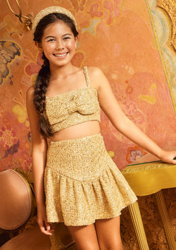Celina Tweed Top