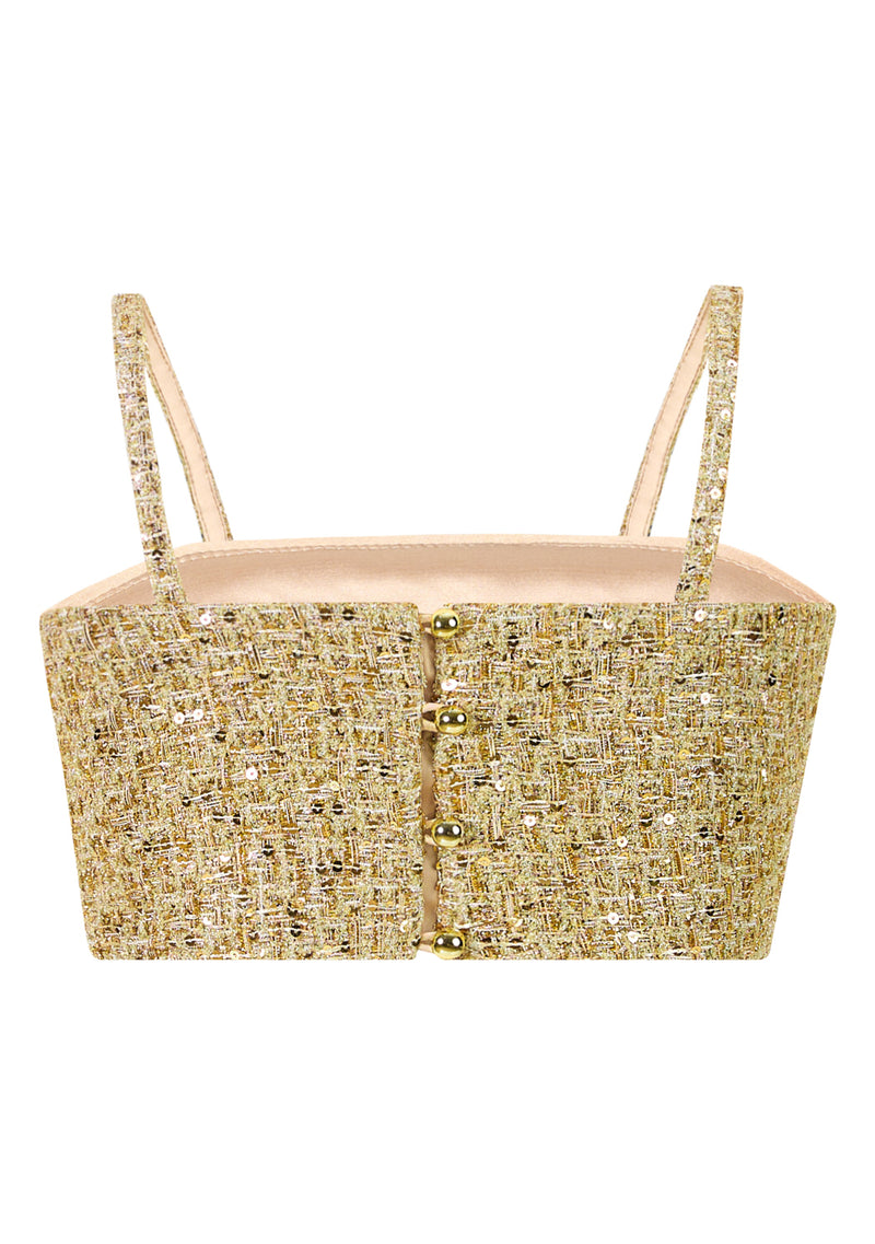 Celina Tweed Top
