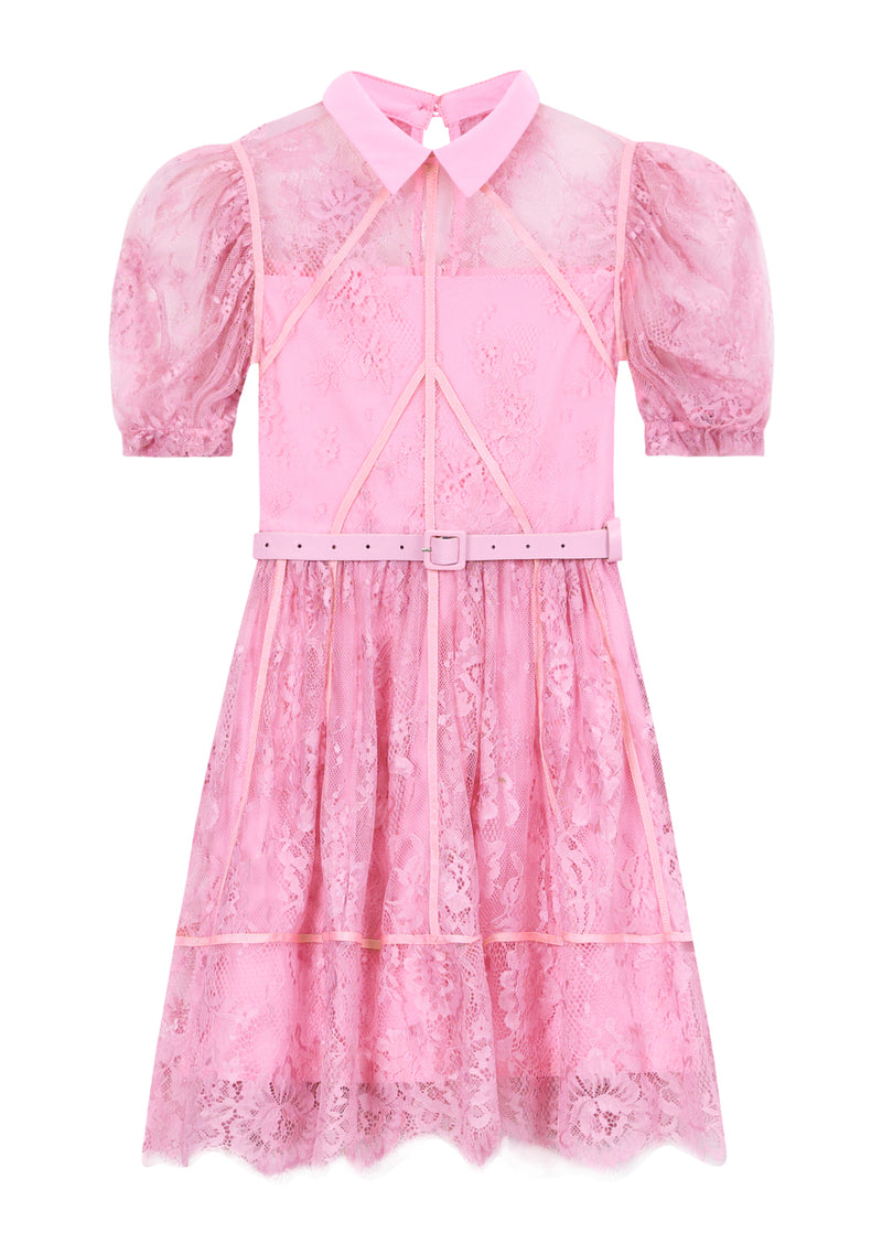 Marlo Kids | Monroe Lace Sleeve Mini Dress Marlo Kids | Monroe Lace Sleeve Mini Dress