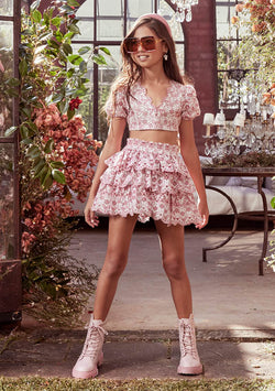 Margaux Embroidered Skirt