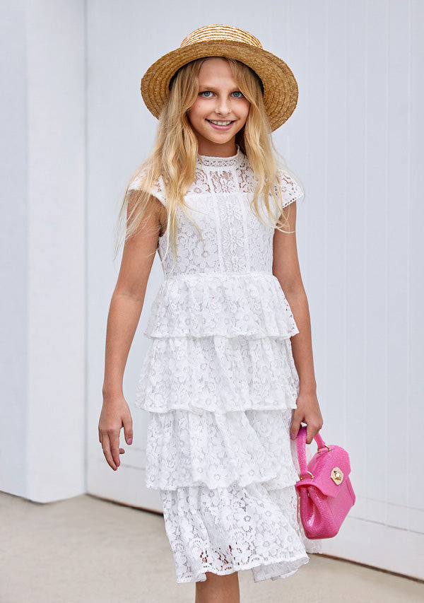 Eleanor Short Sleeve Lace Dress