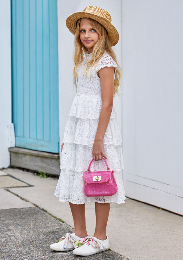 Eleanor Short Sleeve Lace Dress