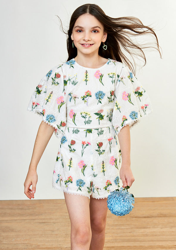 Lucette Embroidered Romper