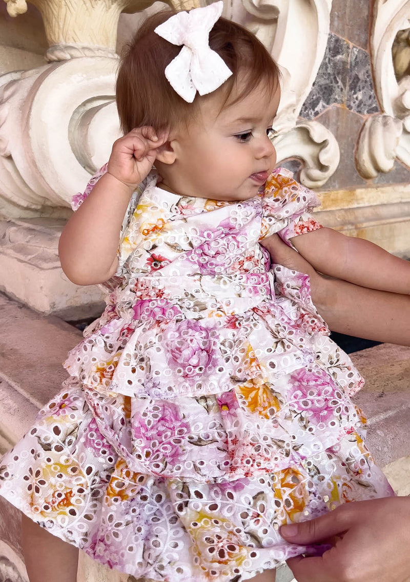 Arielle Embroidered Frill Dress (Baby)