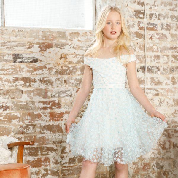 Peony Dress (Sky Blue)